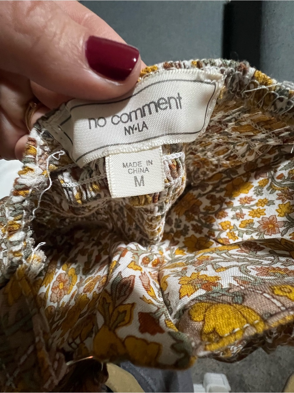 Floral Spaghetti Strap Maxi Dress in Mustard - Picture 6 of 6